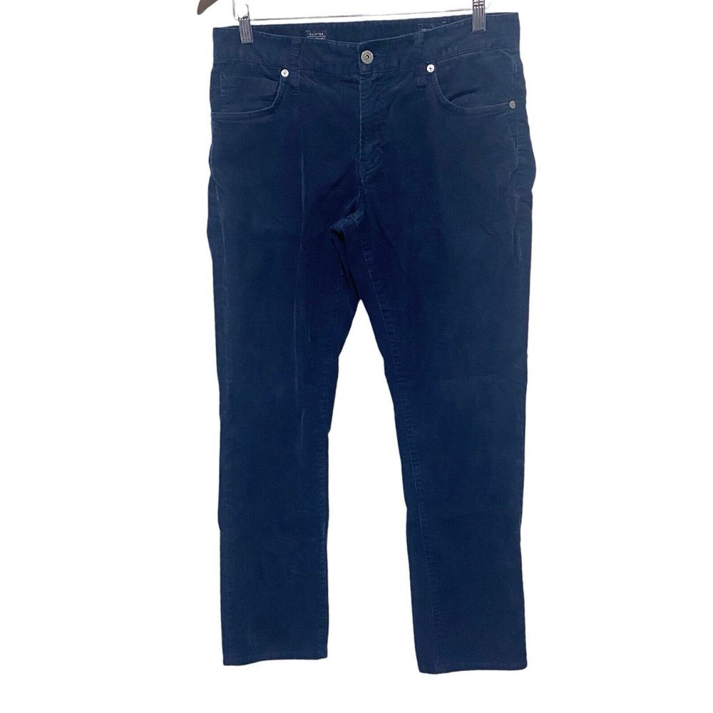 7 Diamonds Corduroy Pants Mens 30 X 30 Blue Clifton Slim Straight Fit Preppy